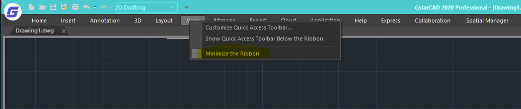Disable to minimize the ribbon mode