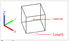 autocad cuboid by specified center