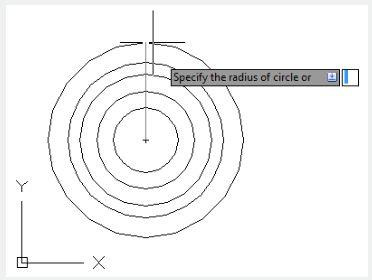 autocad circle concentric