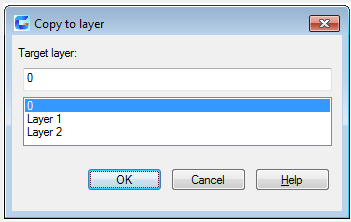 autocad copy to layer dialog box