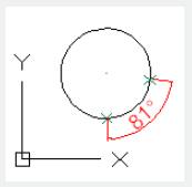 autocad dimangular select circle