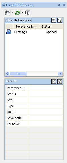 autocad external references dialog box