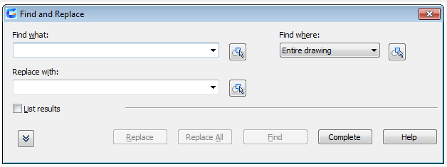 autocad find command