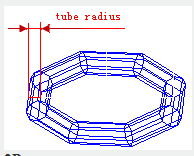 autocad mesh command tube radius