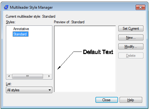 autocad mleaderstyle command 