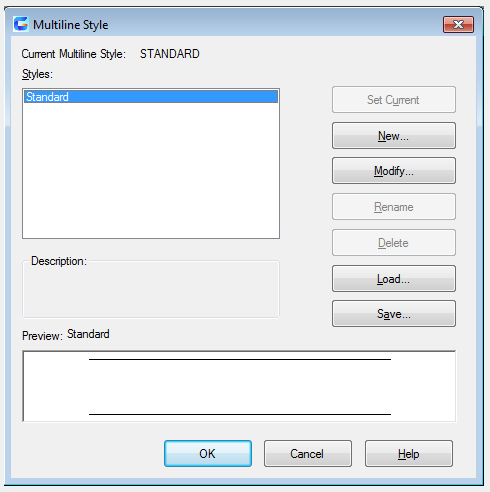 autocad command mlstyle