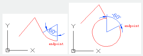autocad pline command - endpoint of arc