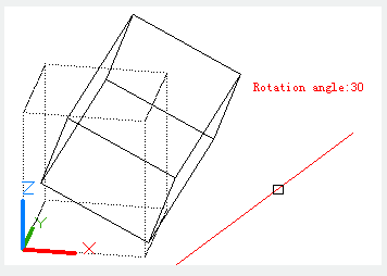 autocad rotate3d - rotation angle