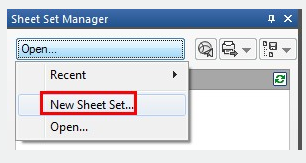 sheet set manager basic information - creating sheet set