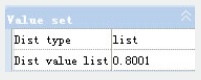 Parameter Value set - select list & set distance value list