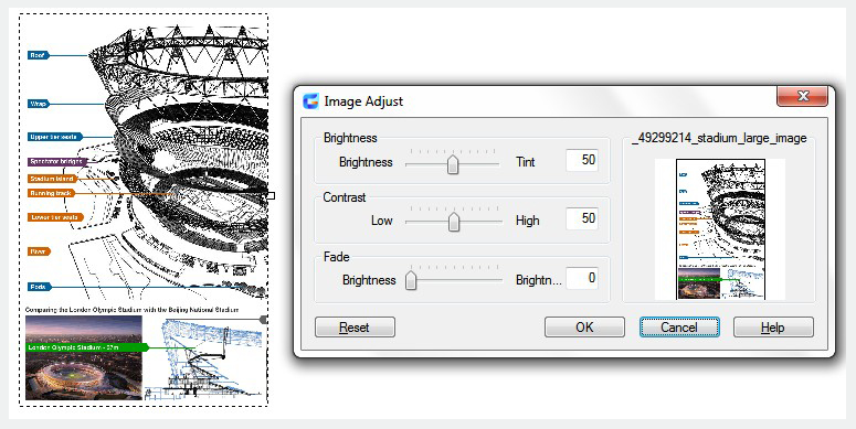 Change Raster Image Brightness, Contrast and Fade 