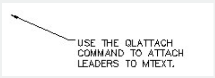 Leader line with mtext attached as one object