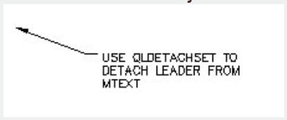 Leader with mtext object attached: