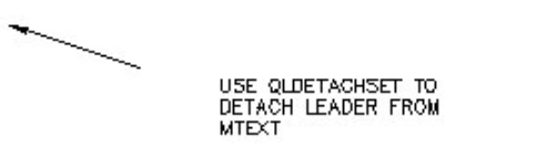 Leader detached from the mtext object, which can then be moved.
